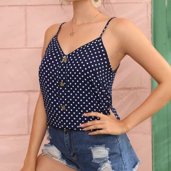 Boho polka dot cami top - Picture 1 of 5